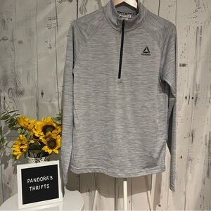 Reebok 1/4 zip pullover Size S Gray Preowned